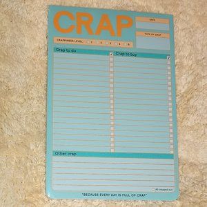 NWT ~ Knock Knock Crap Pad, To Do List Note Pad, 6 x 9-inches (Pastel Edition)